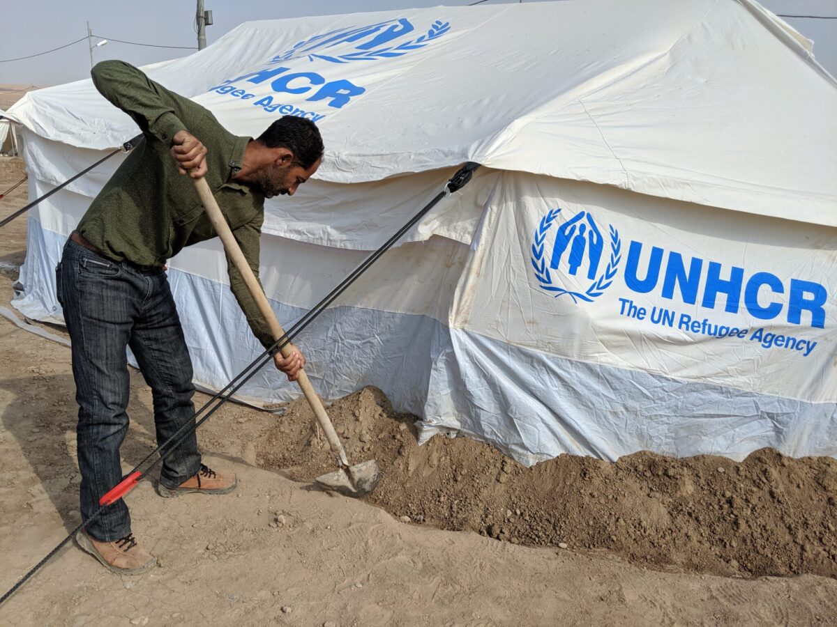 Iraq. Syrian refugees fleeing conflict receive aid and shelter in camps